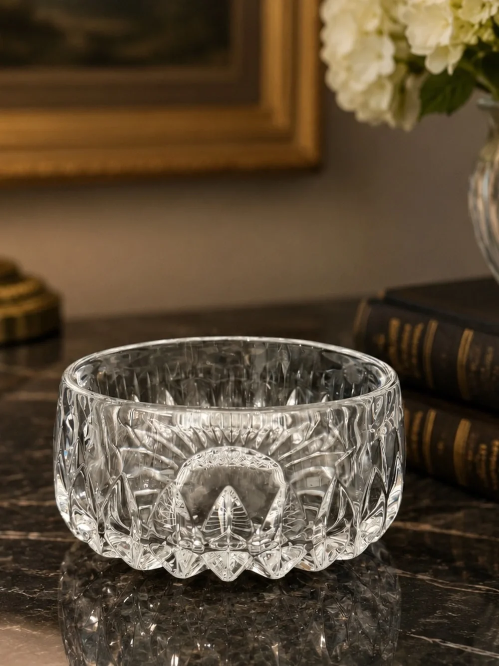 Vintage Gorham Althea Full Lead Crystal Bowl 5.5” | Heavy Crystal Trinket Bowl